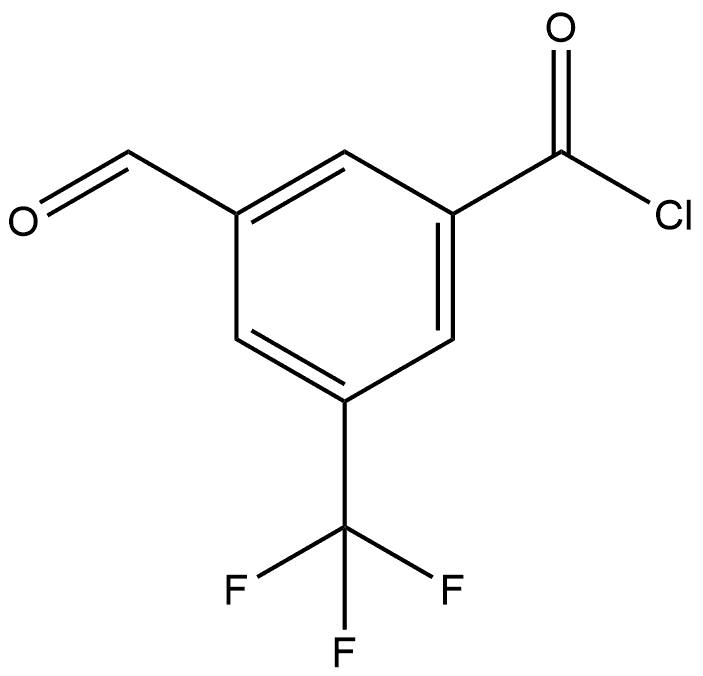3-Formyl-5-(trifluoromethyl)benzoyl chloride 结构式