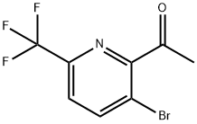 1-(3-溴-6-(三氟甲基)吡啶-2-基)乙酮 结构式