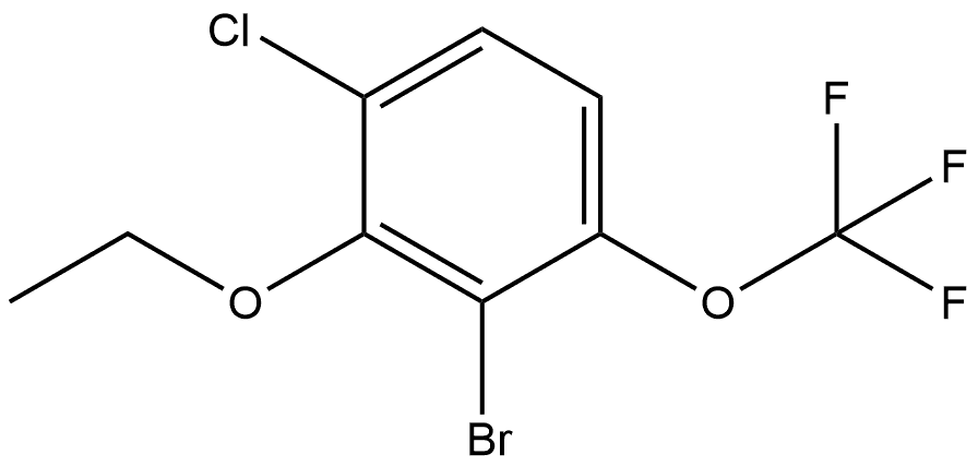 2-Bromo-4-chloro-3-ethoxy-1-(trifluoromethoxy)benzene 结构式