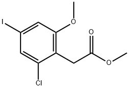 2-(2-氯-4-碘-6-甲氧基苯基)乙酸甲酯 结构式