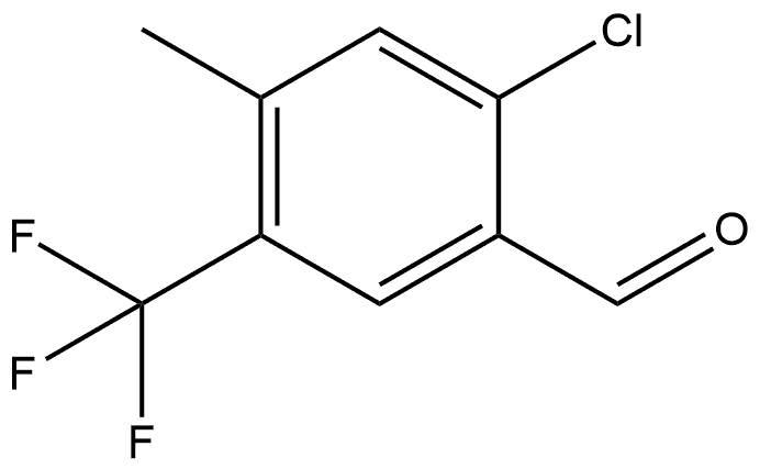 2-Chloro-4-methyl-5-(trifluoromethyl)benzaldehyde 结构式