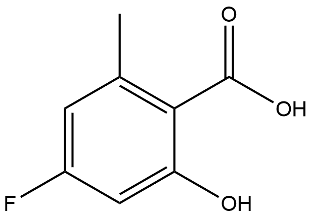 4-Fluoro-2-hydroxy-6-methylbenzoic acid 结构式