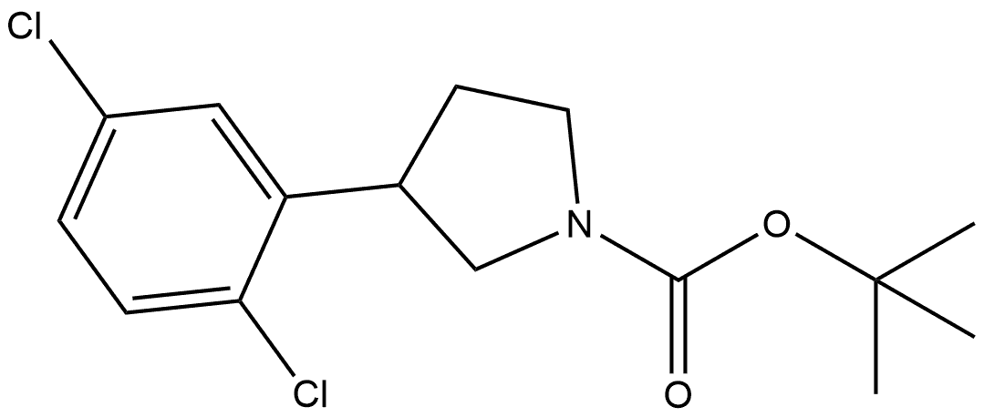 1-BOC-3-(2,5-二氯苯基)吡咯烷 结构式