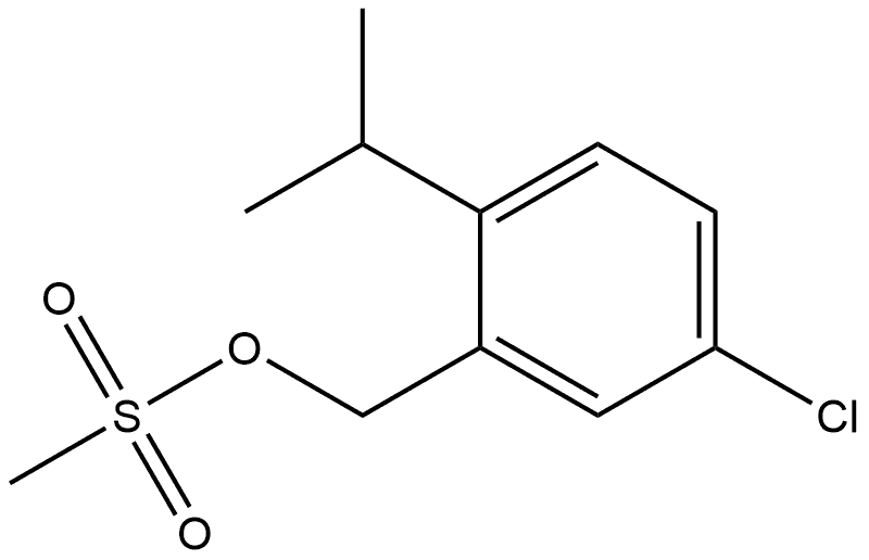 Benzenemethanol, 5-chloro-2-(1-methylethyl)-, 1-methanesulfonate 结构式