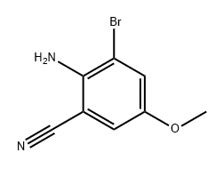 2-氨基-3-溴-5-甲氧基苄腈 结构式