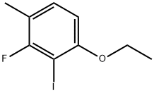 1-Ethoxy-3-fluoro-2-iodo-4-methylbenzene 结构式