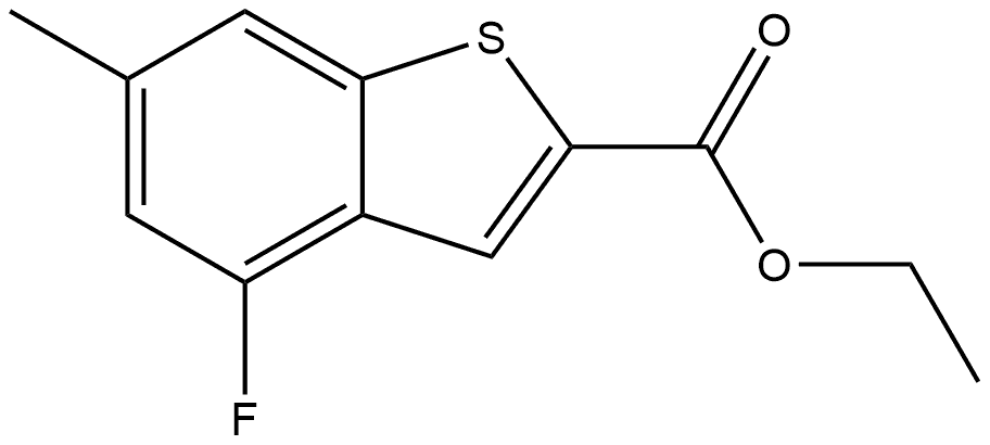 Ethyl 4-fluoro-6-methylbenzo[b]thiophene-2-carboxylate 结构式