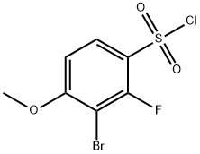 3-bromo-2-fluoro-4-methoxybenzene-1-sulfonyl chloride 结构式
