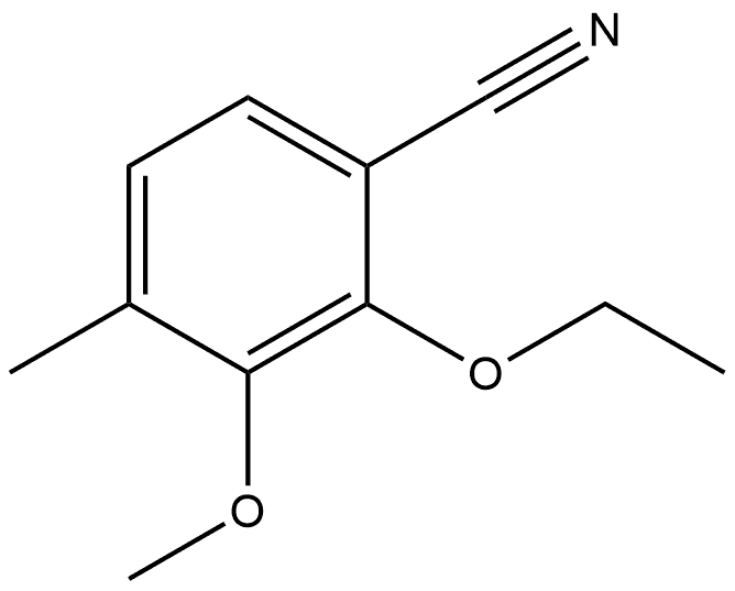 2-Ethoxy-3-methoxy-4-methylbenzonitrile 结构式