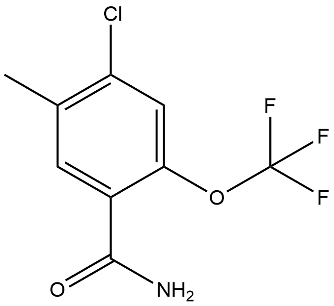 4-Chloro-5-methyl-2-(trifluoromethoxy)benzamide 结构式