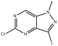 5-Chloro-3-iodo-1-methyl-1H-pyrazolo[4,3-d]pyrimidine 结构式
