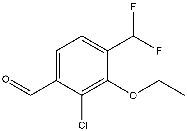 2-Chloro-4-(difluoromethyl)-3-ethoxybenzaldehyde 结构式