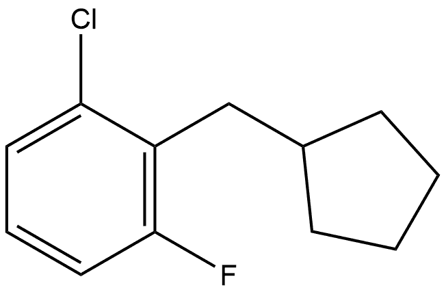 Benzene, 1-chloro-2-(cyclopentylmethyl)-3-fluoro- 结构式