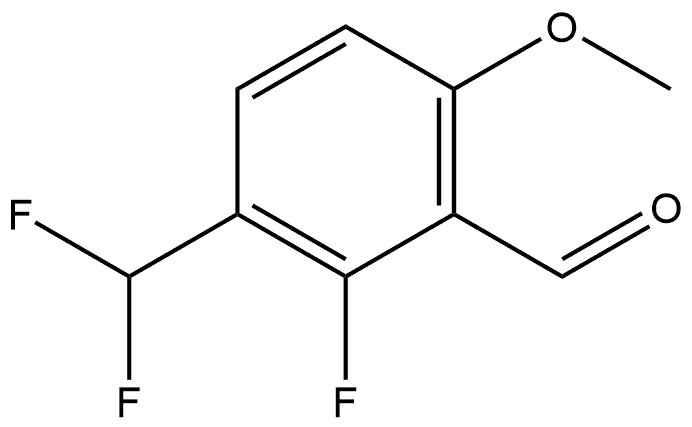 3-(difluoromethyl)-2-fluoro-6-methoxybenzaldehyde 结构式