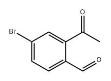 2-乙酰基-4-溴苯甲醛 结构式