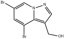 4,6-二溴吡唑并[1,5-A]吡啶-3-甲醇 结构式