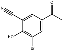 5-乙酰基-3-溴-2-羟基苯甲腈 结构式