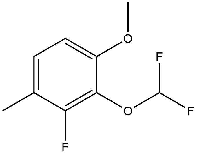 2-(Difluoromethoxy)-3-fluoro-1-methoxy-4-methylbenzene 结构式