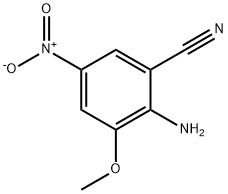 2-氨基-3-甲氧基-5-硝基苯腈 结构式