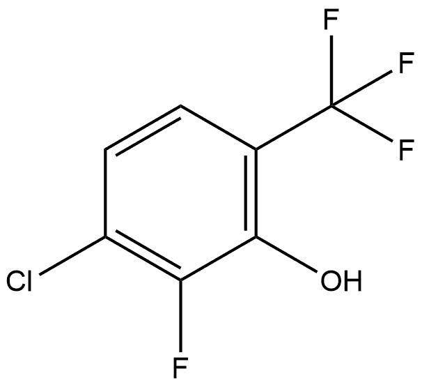 2-氟-3-氯-6-三氟甲基苯酚 结构式