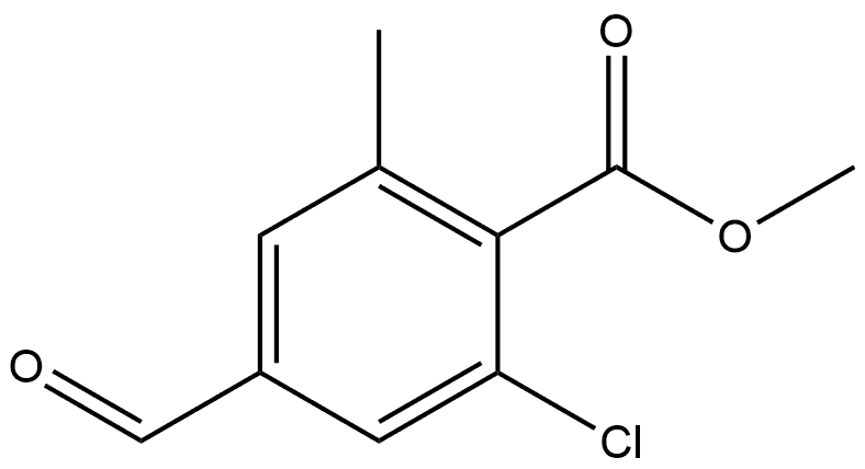 2-氯-4-甲酰基-6-甲基苯甲酸甲酯 结构式