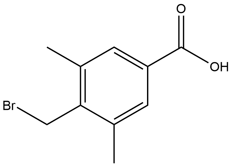 4-(Bromomethyl)-3,5-dimethylbenzoic acid 结构式