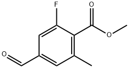2-氟-4-甲酰基-6-甲基苯甲酸甲酯 结构式