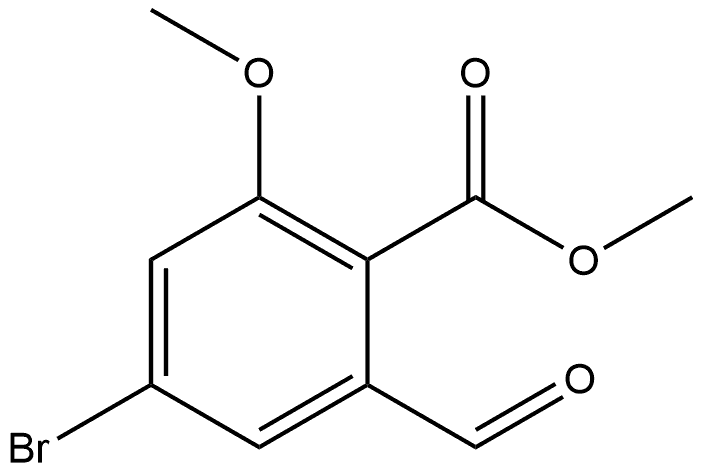 4-溴-2-甲酰基-6-甲氧基苯甲酸甲酯 结构式