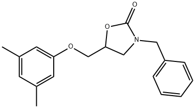 2-Oxazolidinone, 5-[(3,5-dimethylphenoxy)methyl]-3-(phenylmethyl)- 结构式