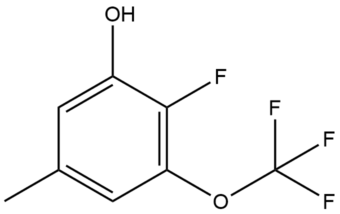 2-Fluoro-5-methyl-3-(trifluoromethoxy)phenol 结构式