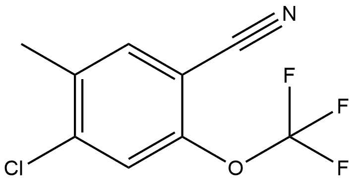 4-Chloro-5-methyl-2-(trifluoromethoxy)benzonitrile 结构式