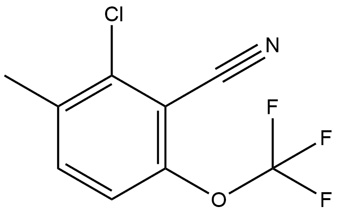 2-Chloro-3-methyl-6-(trifluoromethoxy)benzonitrile 结构式