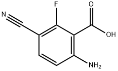 Benzoic acid, 6-amino-3-cyano-2-fluoro- 结构式