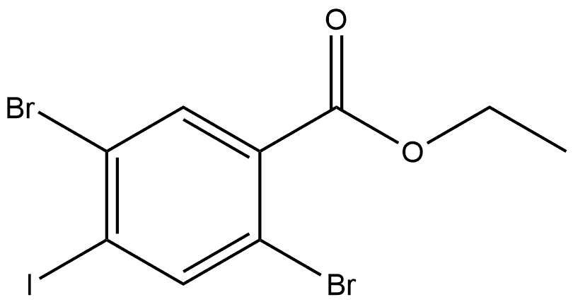 Ethyl 2,5-dibromo-4-iodobenzoate 结构式