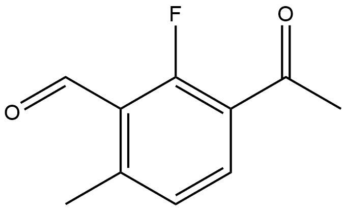 3-Acetyl-2-fluoro-6-methylbenzaldehyde 结构式