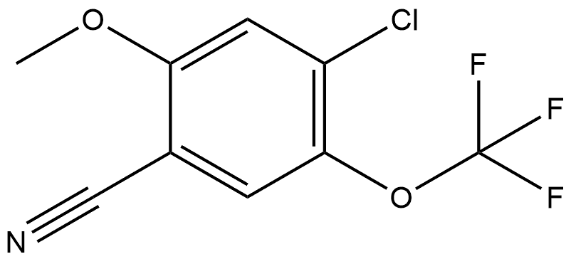 4-Chloro-2-methoxy-5-(trifluoromethoxy)benzonitrile 结构式