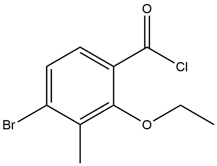 4-Bromo-2-ethoxy-3-methylbenzoyl chloride 结构式