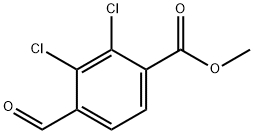 2,3-二氯-4-甲酰基苯甲酸甲酯 结构式