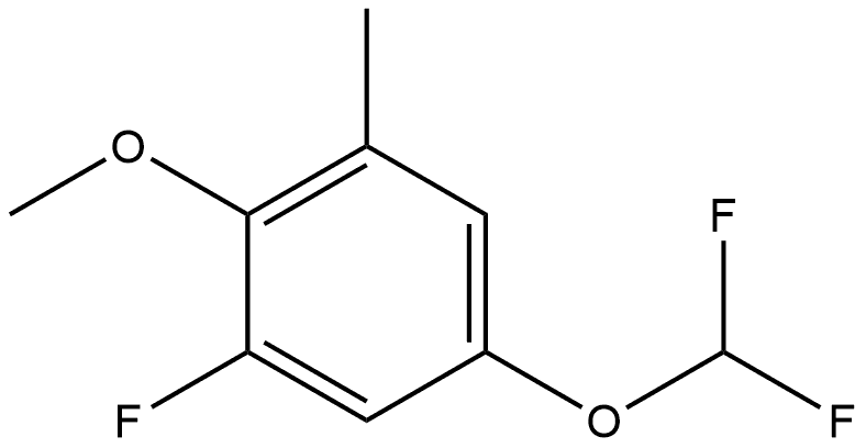 5-(Difluoromethoxy)-1-fluoro-2-methoxy-3-methylbenzene 结构式