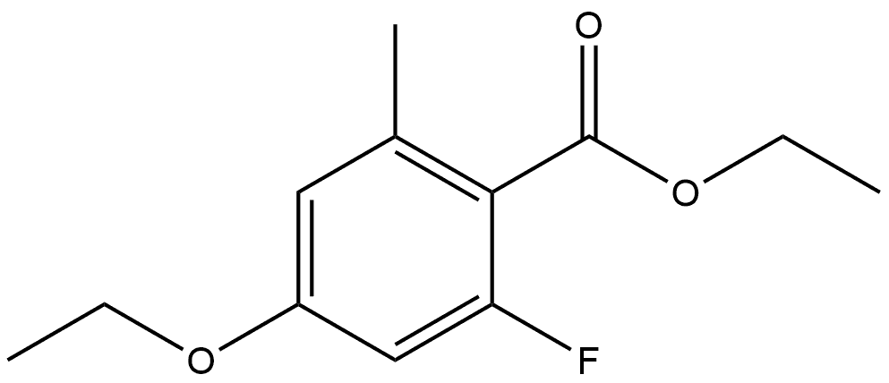 Ethyl 4-ethoxy-2-fluoro-6-methylbenzoate 结构式