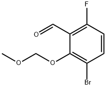3-Bromo-6-fluoro-2-(methoxymethoxy)benzaldehyde 结构式