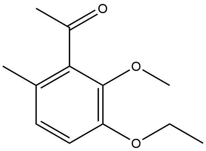 1-(3-Ethoxy-2-methoxy-6-methylphenyl)ethanone 结构式