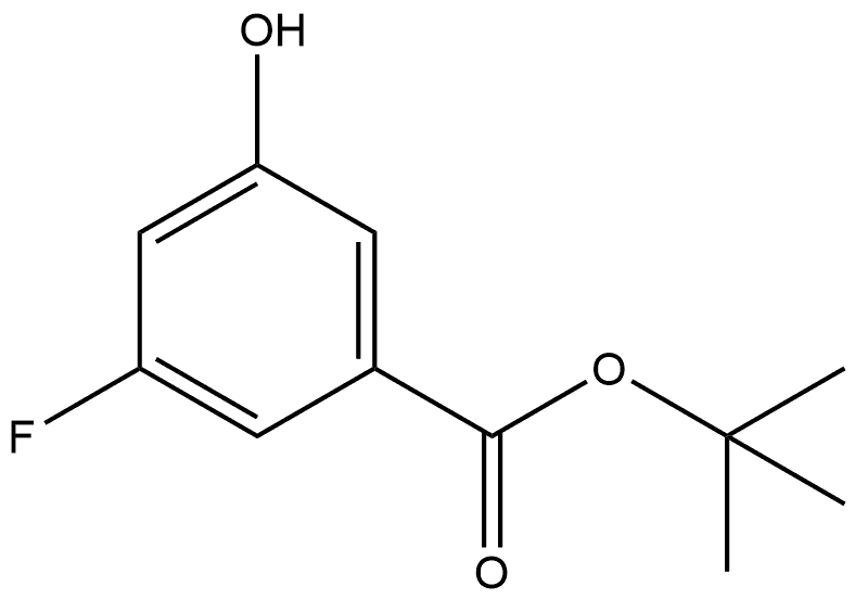 3-氟-5-羟基苯甲酸叔丁酯 结构式