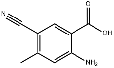 2-氨基-5-氰基-4-甲基苯甲酸 结构式