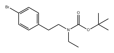 4-溴苯乙基(乙基)氨基甲酸叔丁酯 结构式