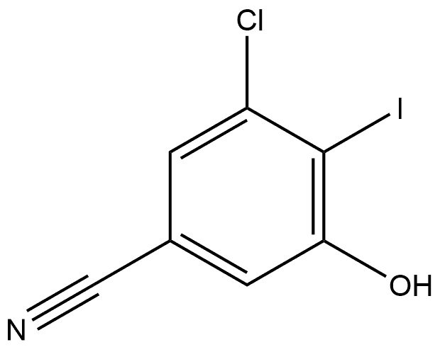 3-氯-5-羟基-4-碘代苄腈 结构式