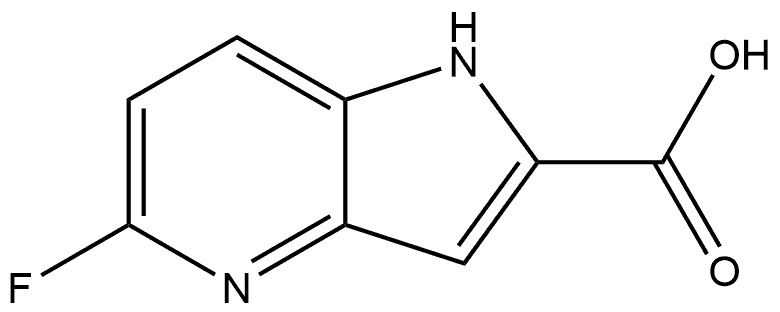 5-Fluoro-1H-pyrrolo[3,2-b]pyridine-2-carboxylic?acid 结构式