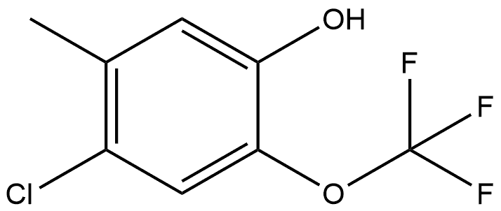 4-Chloro-5-methyl-2-(trifluoromethoxy)phenol 结构式