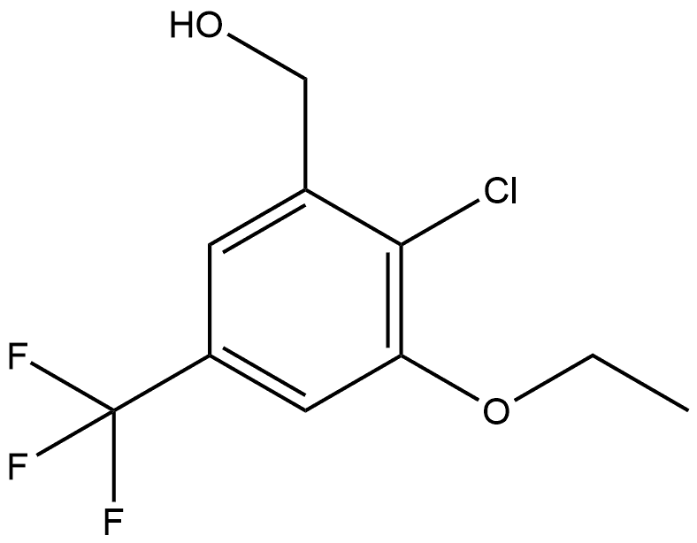 2-Chloro-3-ethoxy-5-(trifluoromethyl)benzenemethanol 结构式