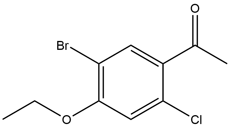 1-(5-Bromo-2-chloro-4-ethoxyphenyl)ethanone 结构式